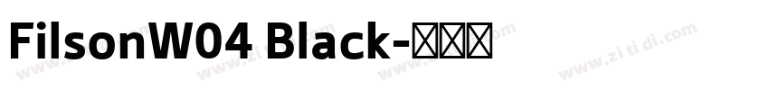 FilsonW04 Black字体转换